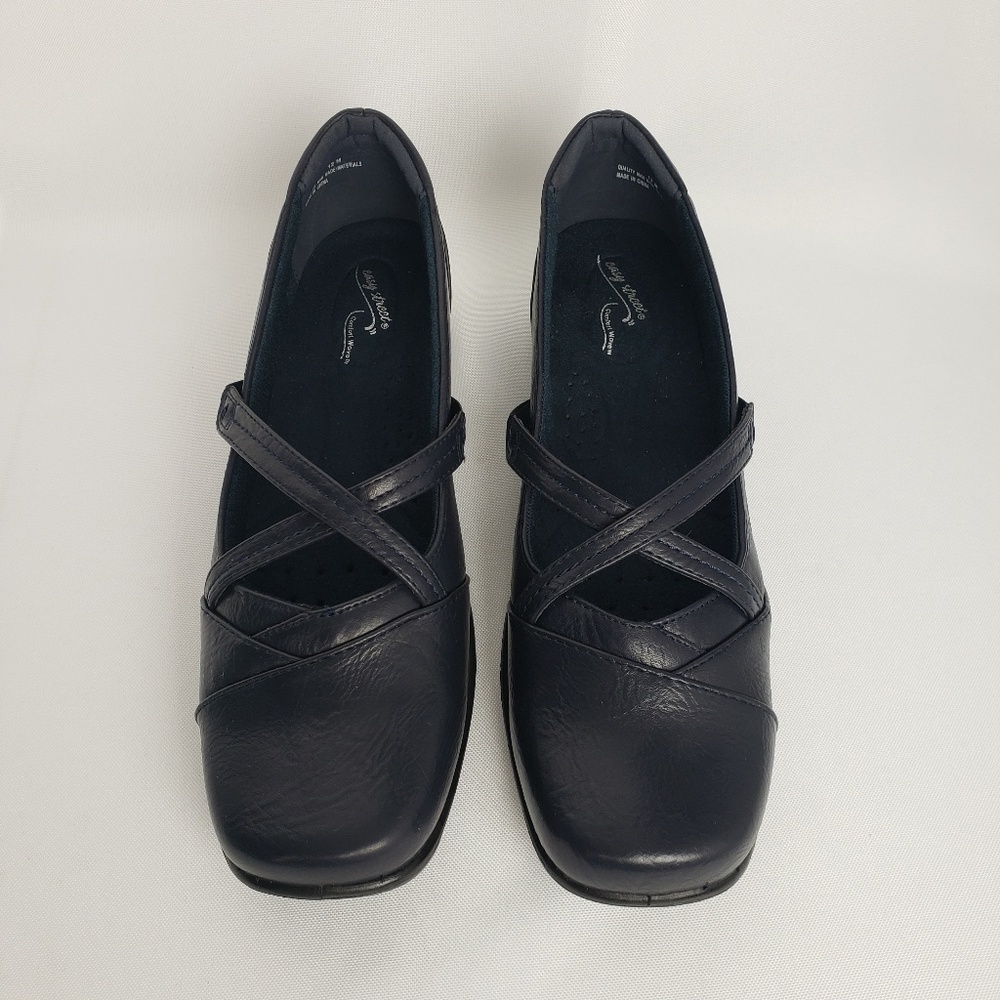 Easy Spirit Comfort Wave Navy & Black, Size 12M
